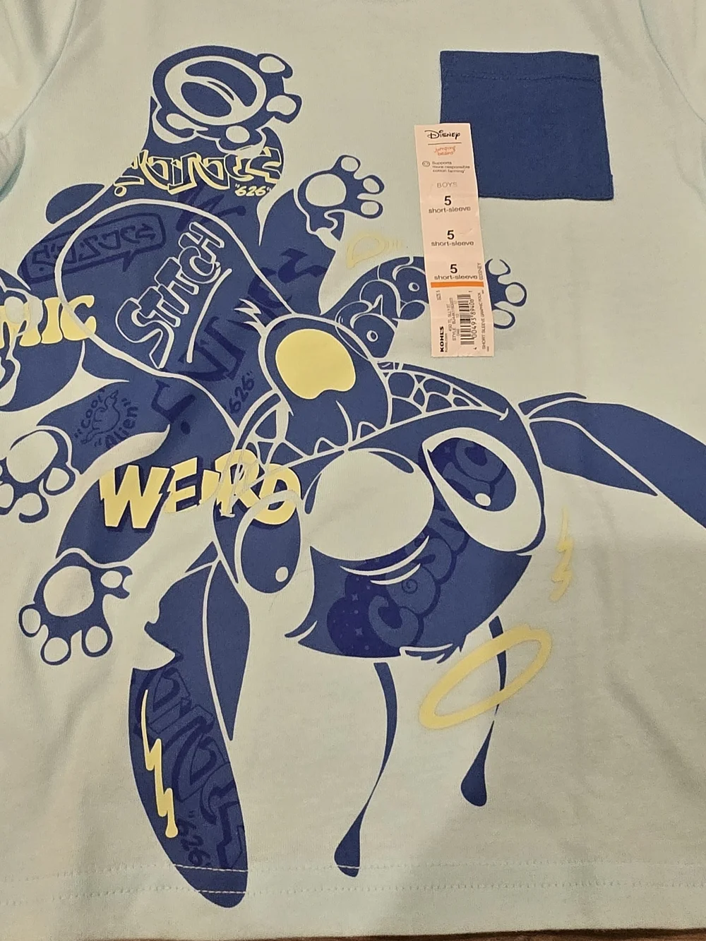 🌻 NWT Disney Lilo & Stitch Toddler / Boys Graphic Pocket Tee multi sizes 3T & 5
